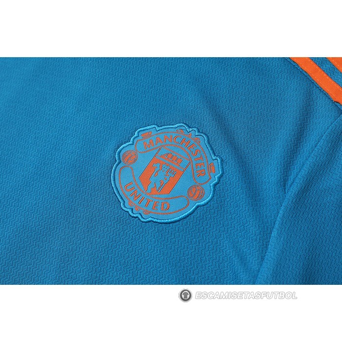 Chandal del Manchester United Manga Corta 22-23 Azul - Pantalon Corto